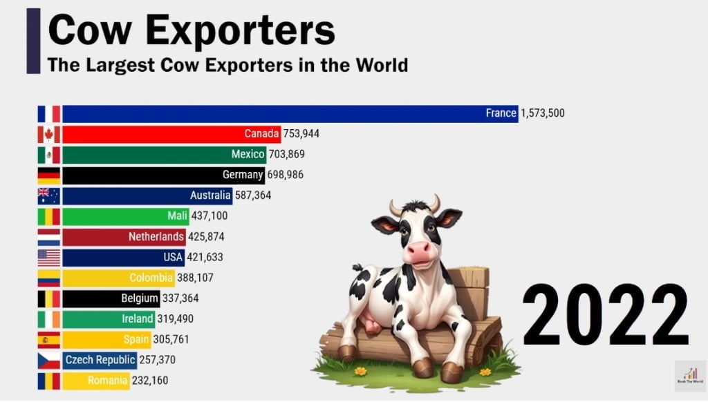 The Largest Cow Exporters in the World
