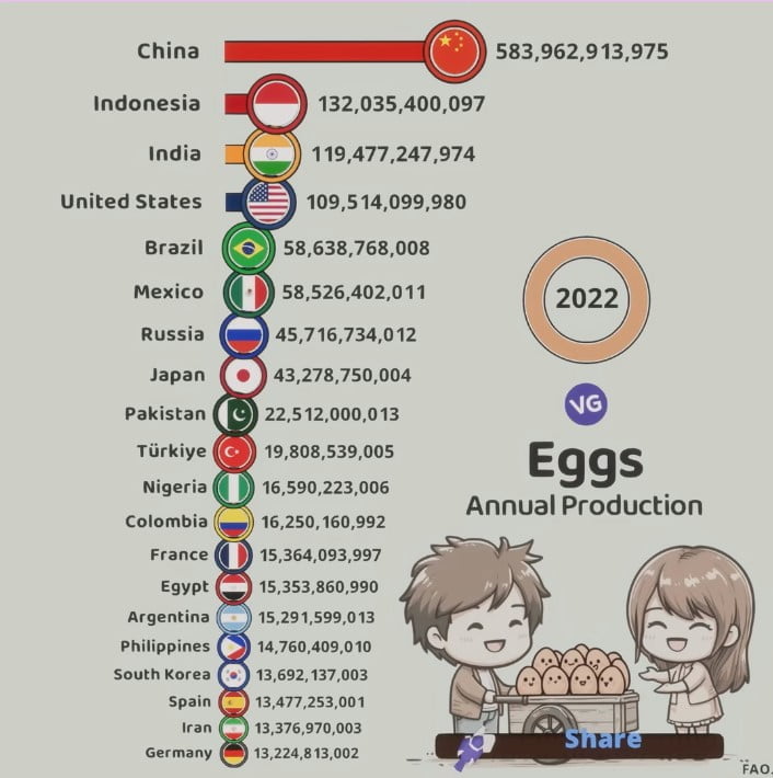 World’s Biggest Egg Producer: Top Global Supply