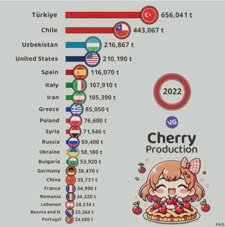 The Largest Cherry Producers in the World