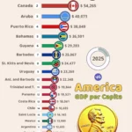 The Wealthiest Countries in the Americas, GDP per Capita 2025