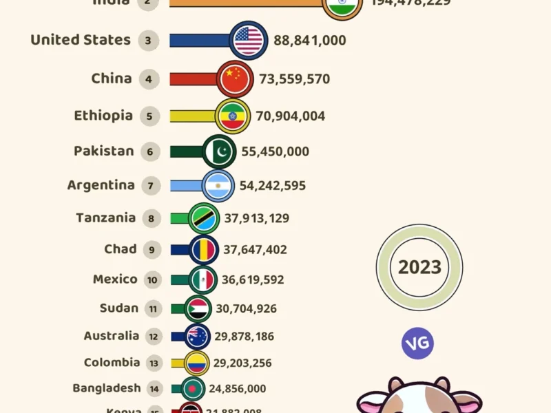 The Countries with the Most Cows in the World 2023