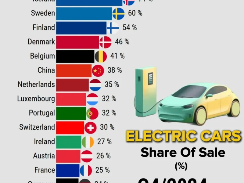 Electric Vehicle Market Share by Country 2004