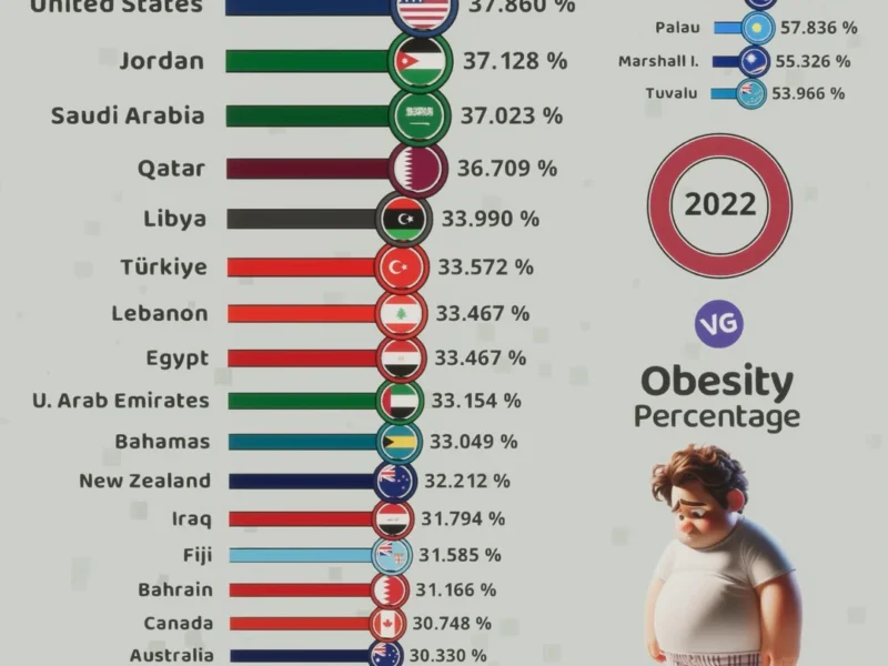 Top 10 Countries with the Highest Obesity Rates