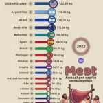 🥩 Top 20 Countries That Eat the Most Meat (2022)