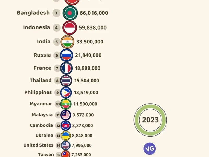 Top Countries by Duck Population (2023)