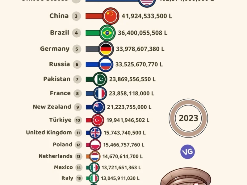 Top Cow Milk Producing Countries (2023)