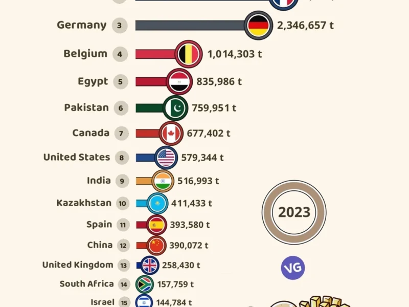 Top 20 Potato Exporting Countries (2023)